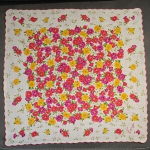 Kenzo Pink and Yellow Floral Scarf